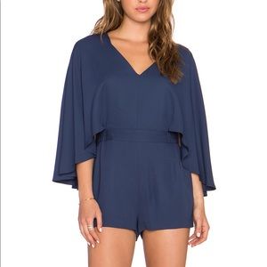 BCBG Navy Cape Romper